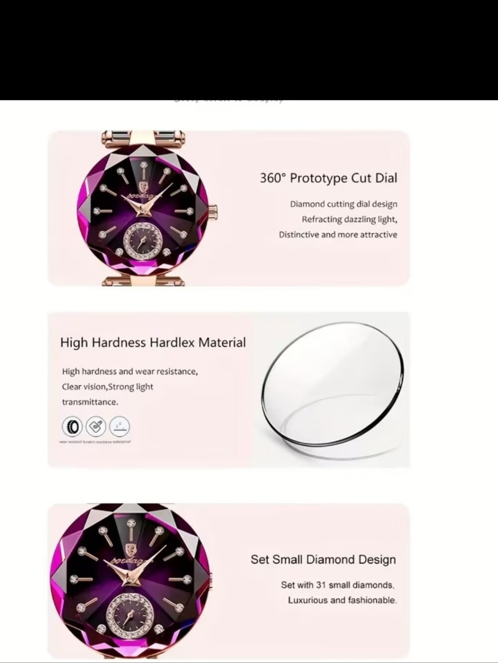Minimalist Women'S Watch And Bracelet Set - Picture 5 of 5